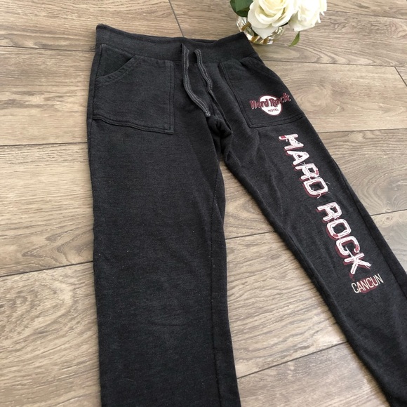 HARD ROCK HOTEL CANCUN grey sweatpants size xxsmall - Picture 2 of 7